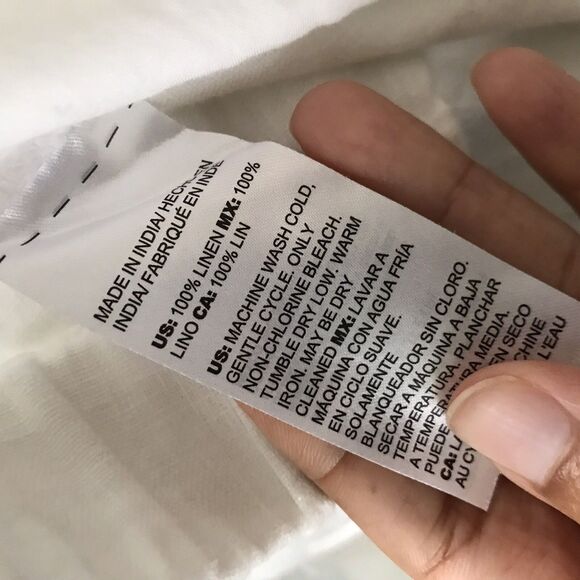 Chico’s White Linen Cropped Pull On Pants with Pockets NWOT XL 3 - Picture 9 of 10